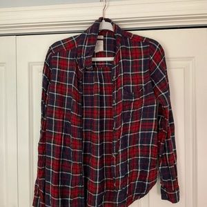 Red & blue American Eagle flannel